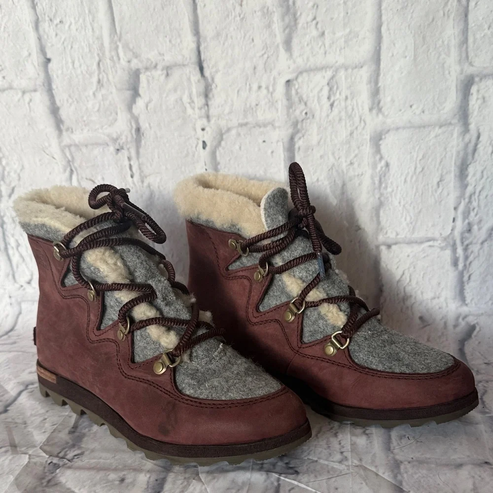 Sorel Tan and Gray Winter Boots